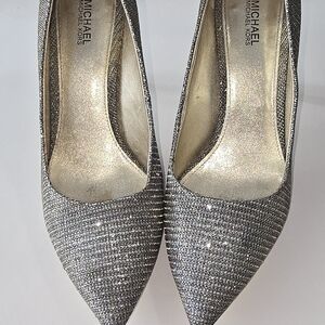 Michael Kors Silver Glitter Women's Heels